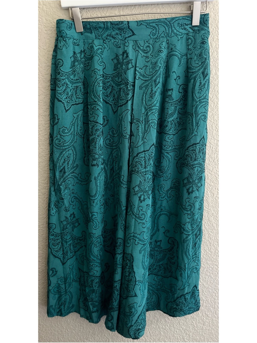 Vintage PS Illustrations Wide Leg Turquoise Pants Women’s Size 12